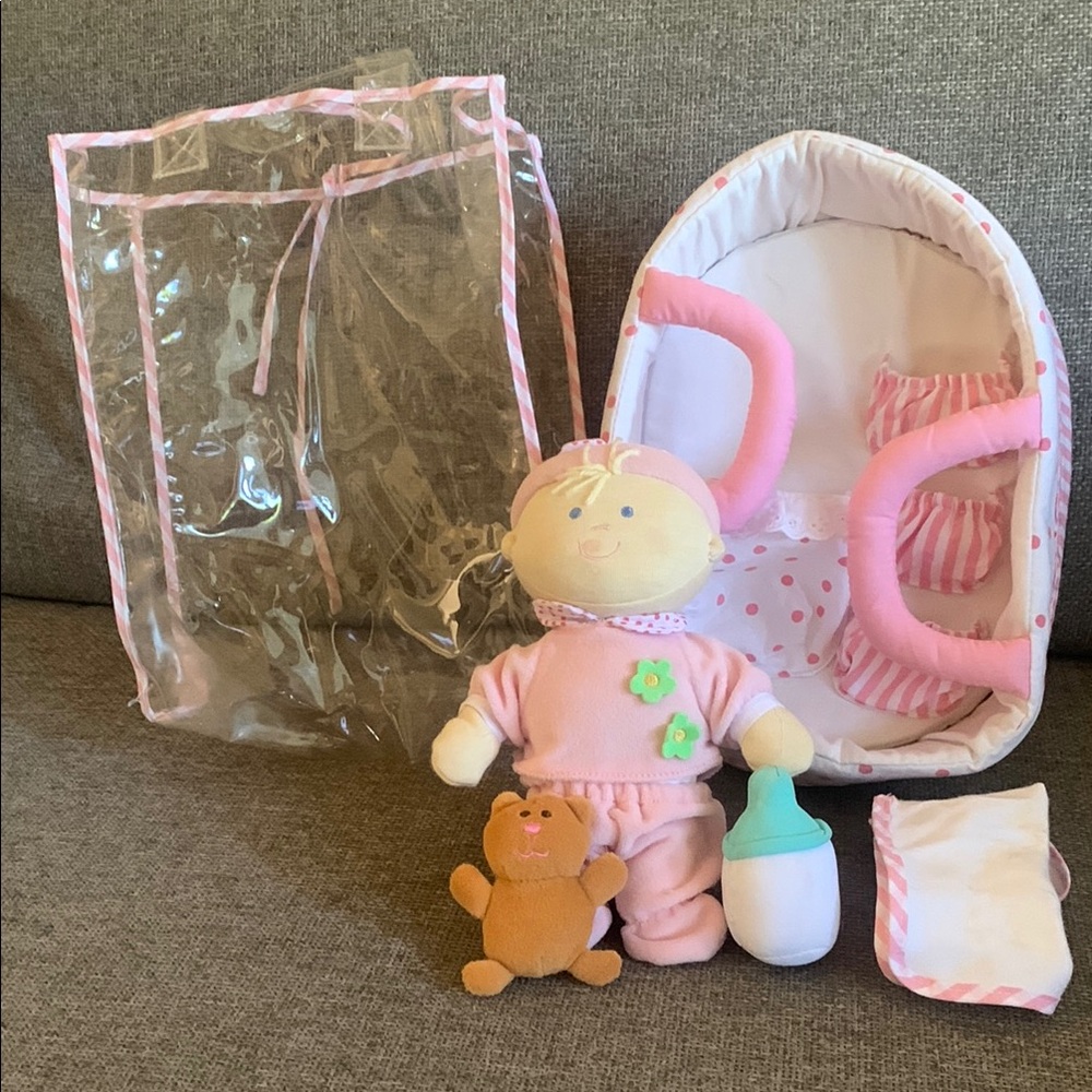 Pink Baby Doll Plush Playset
